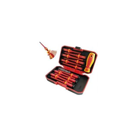 13 Pièces Kit Tournevis Electricien:Tournevis Dynamométrique 1000 V Isolé pour Électricien, Outil de Réglage Couple Réparation et Installation Électrique - (1/4)