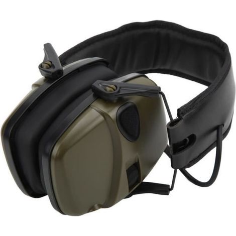 Casque de Chasse Professionnel - Cache‑oreilles anti‑bruit - Vert foncé (1/4)