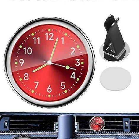 Horloge lumineuse portable pour tableau de bord, décoration intérieure de voiture, clip de fixation pour grille d'aération. (1/5)