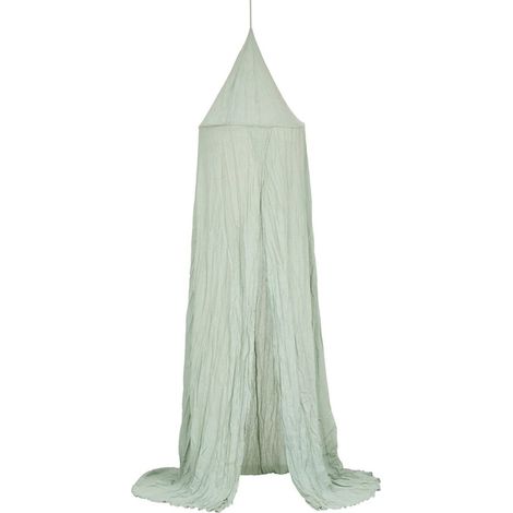 Ciel de lit double gaze de coton vert (1/3)