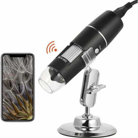 Microscope pour téléphone portable 3 en 1 (USB + Micro + Type-C) compatible avec les systèmes Android et les ordinateurs