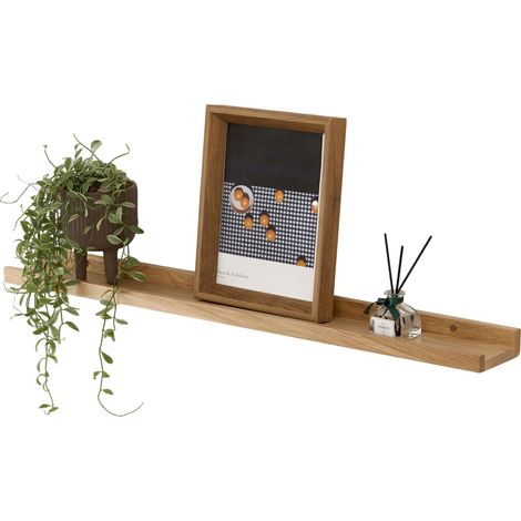 Étagère Murale, 40cm Étagère Flottante en Bois de chêne Massif, Rustique Etagere Bois pour Salon, Cuisine, Chambre, Salle de Bain (1/5)