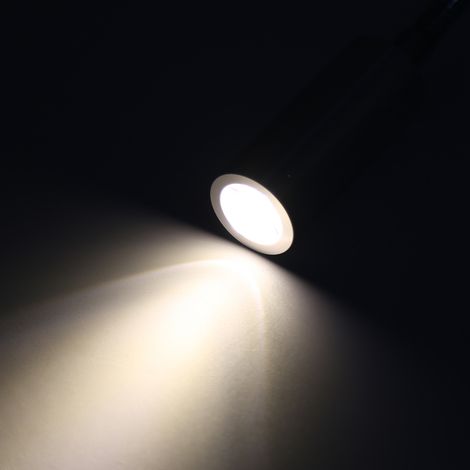 1W warmweiße LED-Leselampe, flexibler Schwanenhals, Nachttischlampe, Betrieb mit 85-265V, Akzentbeleuchtung zum Arbeiten und Lesen, 1 Stück. (1/3)
