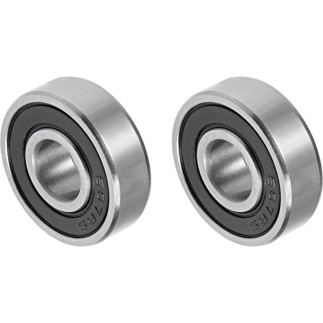 607-2RS 7x19x6mm Billes Roulements x 2PCS Chrome Acier pour Machines et Outils, Roulement à Bille à Gorge Profonde [Double Scellé] (1/5)