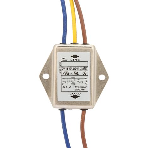 Filtre monophasé CW1B-10A L(040) pour alimentation EMI 125/250 V (1/5)