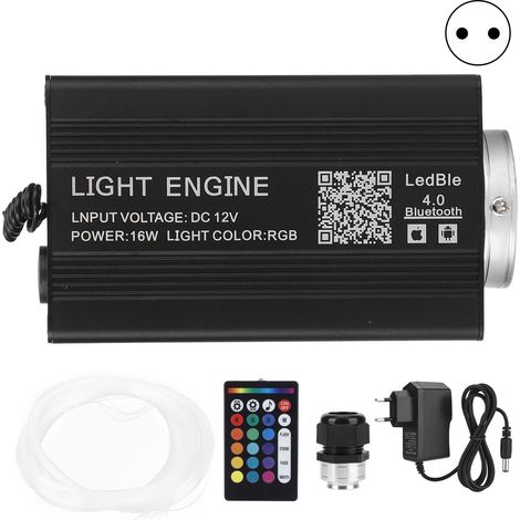 Lampe à fibre optique 16W RGBW avec télécommande et contrôle Bluetooth APP, 0.75mm x 2m, décoration KTV bar, prise EU 100-240V (1/5)
