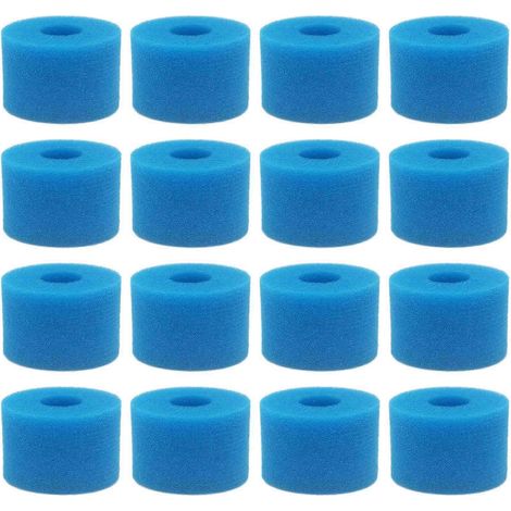 Lot de 16 cartouches filtrantes en mousse lavables et réutilisables pour spa Intex Pure Spa, type S1 (CJY)-AquaForge (1/5)