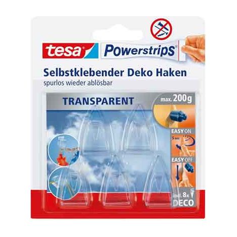 GANCI 'POWERSTRIPS DECO' TESA 5 ganci + 8 strisce - TESA