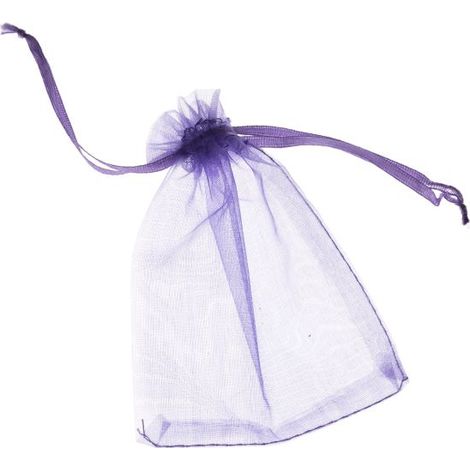 Sacchetto regalo in organza viola 9x12 cm (1/4)