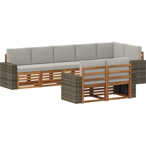 Set di divani da esterno 8 pz Poliestere vidaXL (1/5)