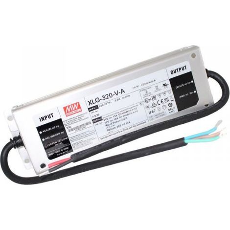 MW MEAN WELL XLG-320-V-A Alimentatore Led Driver 24V 13A 312W 12V 18A 216W IP67 Input 220V e 110V