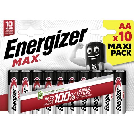 Energizer Batterie Alcaline AA Max - 10 Pile Ministilo - Lunga Durata (1/5)