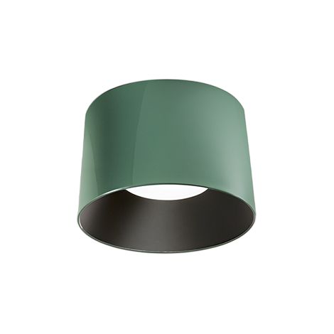 Plafonnier Led Suspendu Cylindrique En Métal Vert Brillant, 36W, Technologie Cct Dimmable, Diamètre 50 Cm - Perenz, Luminaire Moderne Chic. (1/2)