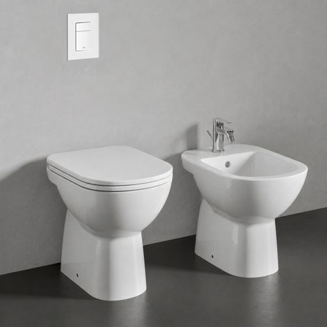 Sanitari tradizionali con scarico a terra e sedile incluso Gemma 2 Dolomite