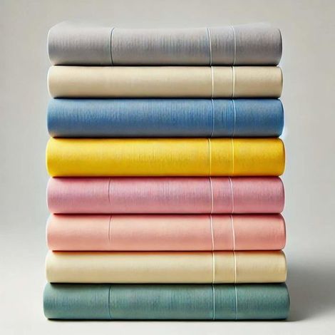 Draps-housse - Lot de 5 140 x 200 cm - 100% coton - 57 fils/cm² - Bonnet 20-25 cm (1/5)