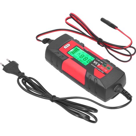 Chargeur de batterie auto 6V 12V entretien intelligent automatique écran LCD SM3-WP-5 prise EU 220-240V (1/5)