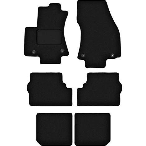 Alfombrillas de terciopelo negro para: Opel Zafira A monovolumen de 7 plazas (1999-2005)