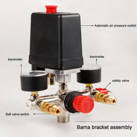 Druckschalter für Luftkompressorventil, Druckregler 90-120 psi - scntcv Gaoly-q (1/3)