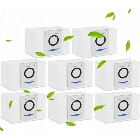 8 Pièces X1 Omni Sacs pour Ecovacs Deebot X1 Omni, X1e Omni, X1 Turbo, T10 Omni, T20 Omni Sacs pour Station d'aspiration, 3L Grande Capacité Sacs à Poussière Pièces de Rechange (1/5)