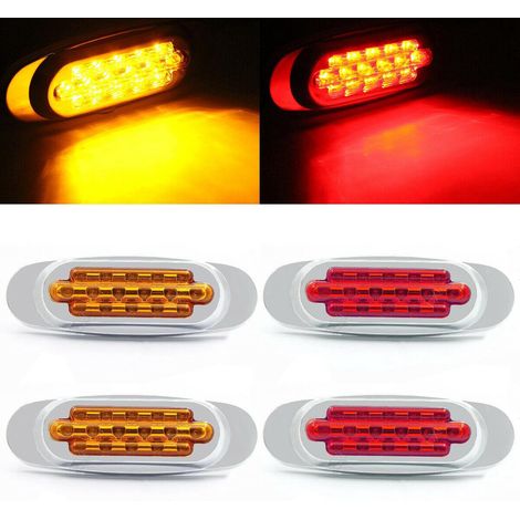 AIDUCHO 4 Pièces-16led Feux Latéraux Galvanisés Feux Arrière Latéraux 12-24v Conversion De Camion De Fret Asie (1/5)