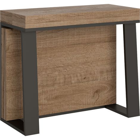 Tavolo consolle "Ravenna" allungabile in legno per sala da pranzo -Quercia (1/5)