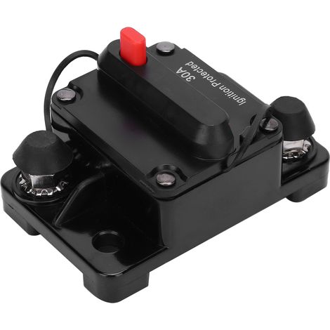 Porte-fusible à réarmement automatique, en cuivre, étanche, disjoncteur automatique, rouge, 12-42 V CC, 30 A (1/5)