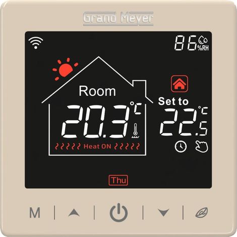 Termostato programable Wi-Fi SN-15, 16A, 230 V, Champagne