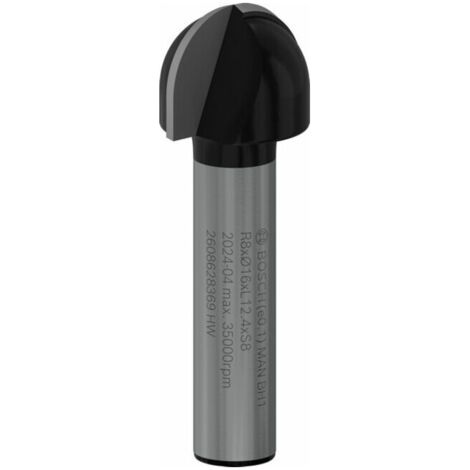 Fraise à canneler, 8 mm, R1 8 mm, D 16 mm, L 12,7 mm, G 45 mm Bosch 2608628369 S76661 (1/5)