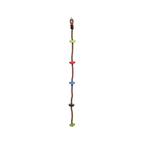Corde d'escalade 5 marches pour enfants longueur 2 me'tres couleurs assorties pour jardins exte'rieurs et espaces ouverts
