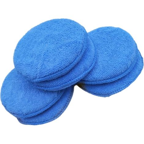6pièces Lot De Applicateurs De Cire Pour Voiture Éponges De Polissage Pour Nettoyage Et Cirage (1/5)