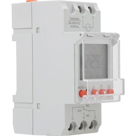 Interrupteur Horaire 24h Numérique Analogique Programmable LCD Rétroéclairé Rail DIN TM928BK 85-265V 30A (1/5)
