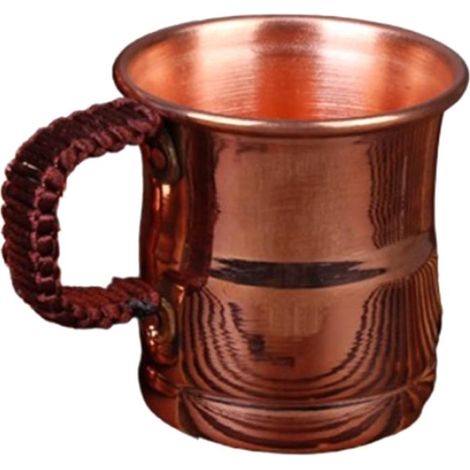 Gobelet à eau épais en cuivre massif de style moscovite avec poignée gravée, 400 ml (unité)
