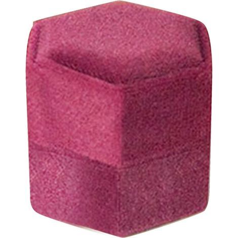 Samt-Ringbox, Samt-Schmuckkästchen für Ringe, wunderschönes Vintage-Sechseck, Doppelgeschenk mit abnehmbarem Deckel für Heiratsantrag, Verlobung, Hochzeitszeremonie
