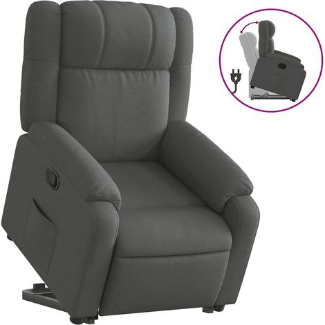 Maison Exclusive - Relaxsessel mit Aufstehhilfe Dunkelgrau Stoff