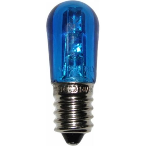 Lampadine a led e14 vari colori, portalampade p74 e cavo elettrico per luminarie colore: blu