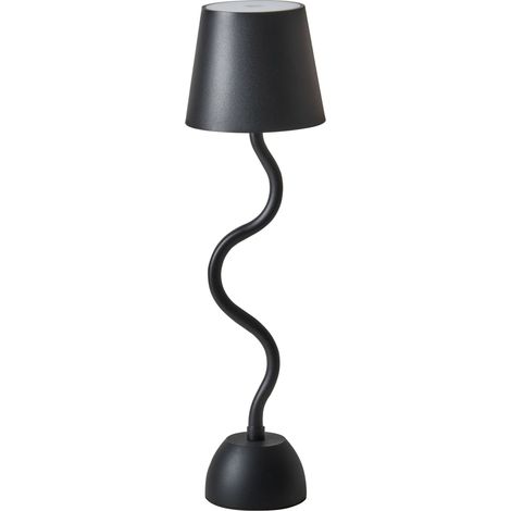 Kabellose LED Tischlampe VOUGA mit Dimmer Metall Schwarz