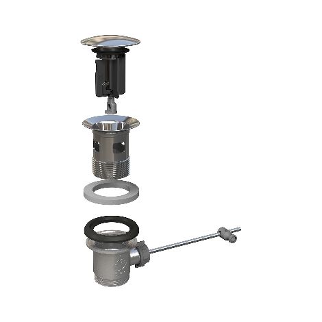 PILETTA PER LAVABO E BIDET KINOKO 63- Tappo Inox D. 63 mm- BONOM- pezzi 1 (1/2)