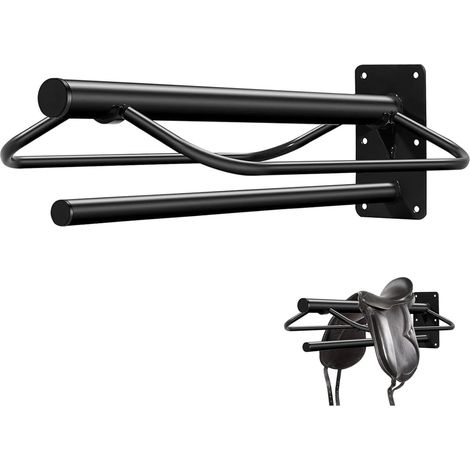 Rack-Selle avec Barre de Coussinet pour Amateurs de Chevaux, Porte-Selle Pliante Portable Pliant Rack de Rangement de Selle Pliable, Stand de Selle à Montage Mural (1/5)