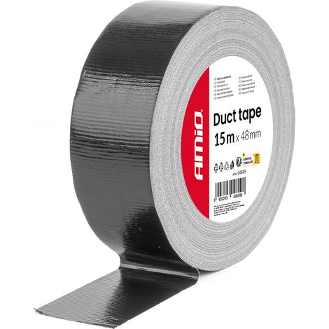 Schwarzes technisches Klebeband 48 mm x 15 m x 0,19 mm amio-04849 (1/5)