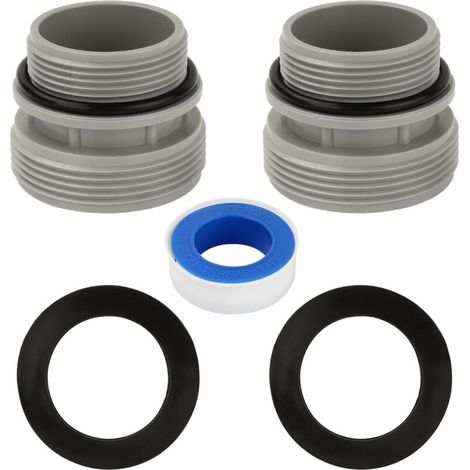 Adaptateur Tuyau Piscine 2 Pièces 4560 Raccord de Pompe à Piscine Connecteur de Tuyau de Piscines 40 mm à 1 1/2 Pouces Compatible Pompes à Filtration Intex et Coleman (1/5)
