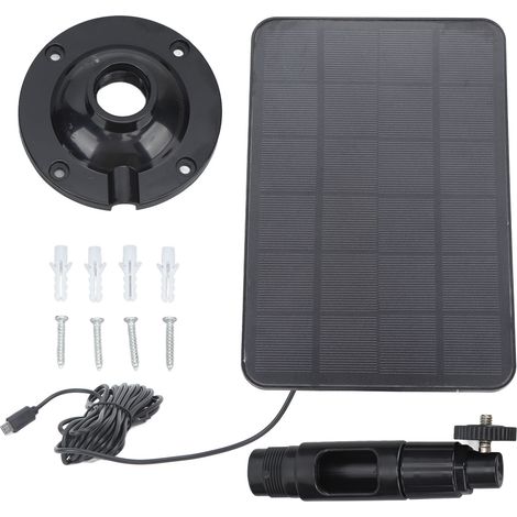 Panneau Solaire 10W 5V USB Noir pour Caméra de Sécurité, Téléphone et Power Bank (1/5)