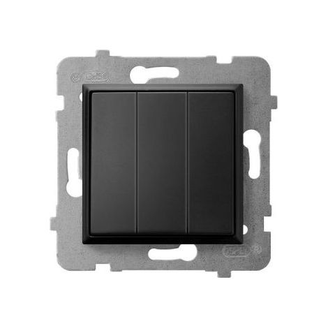 Connettore triplo Aria nero metallizzato ŁP-13U/m/33