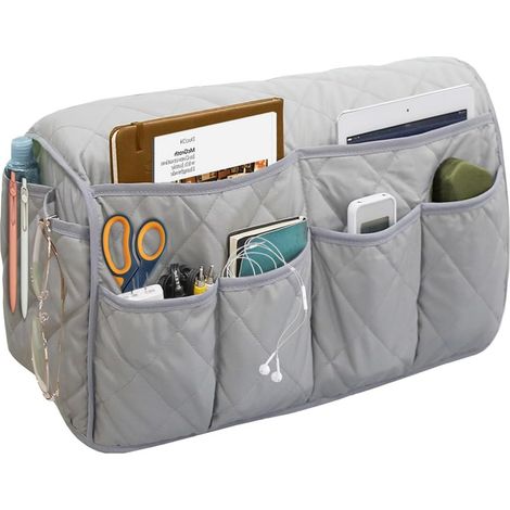 Borsa reversibile per braccioli del divano - 5 colori vivaci - Tessuto resistente all'abrasione - Soluzione di stoccaggio per braccioli da ufficio (1/4)