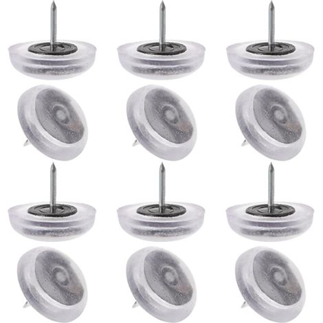 Lot de 24 protections transparentes en silicone pour pieds chaise, (1/5)