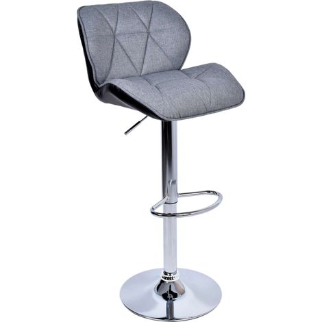 Taburete de bar ROSSI, gris-negro (1/5)