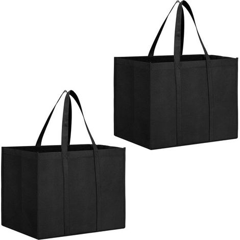 Pièces - Sacs de courses - Sacs de transport - 41x26x33cm - Sacs non tissés - Pliables et autoportants - Sac de rangement - Imperméable - Sac de transport portable - Sac de courses grande capacité - N (1/5)