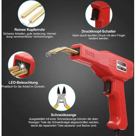 Kit réparation plastique - - Machine à souder 50W - 200 clips - Protection contre la surchauffe (1/4)