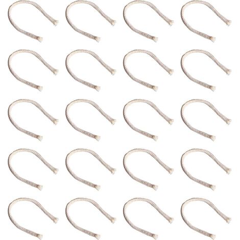 Lot de 20 mèches de rechange en coton - 15 cm - Écologiques - Durables pour lampes à alcool, lampes à huile et torches de jardin DENUOTOP (1/4)