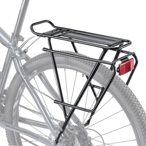 Porte-Bagages vélo pour Frein à Disque/Non-Frein à Disque, Porte-Bagages Touring adapté pour 26-29 Pouces avec réflecteur et Charge maximale 30kg (1/5)