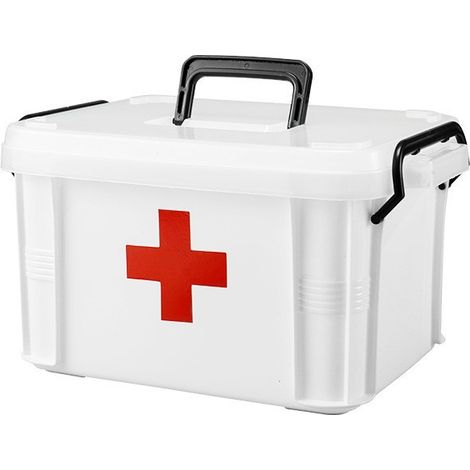 Grande armoire à pharmacie - boîte de rangement - Organisateur - Armoire à pharmacie à plusieurs niveaux - Trousse de premiers secours - Kit de premiers secours (1/5)